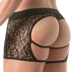TOF Paris Strings-String Chaps en Dentelle Noir