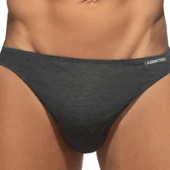 Addicted Strings-String Coton Gris Anthracite