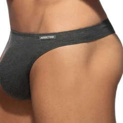 Addicted Strings-String Coton Gris Anthracite