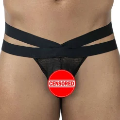 CUT4MEN Strings-String Crossed R4VAGE Noir