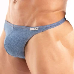 TOF Paris Strings De Bain-String de Bain Denim Bleu