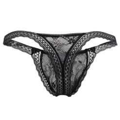 CandyMan Strings-String Double Dentelle Noir