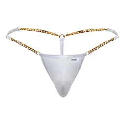 CandyMan Strings-String Ficelle Chaînette Blanc