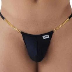 CandyMan Strings-String Ficelle Chaînette Noir