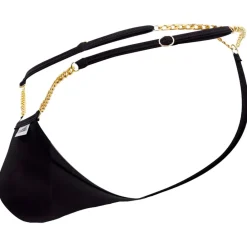 CandyMan Strings-String Ficelle Chaînette Noir