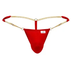 CandyMan Strings-String Ficelle Chaînette Rouge