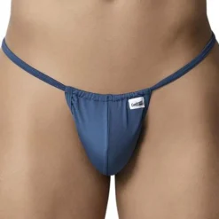 CandyMan Strings-String Ficelle Coulissant Bleu Pétrole