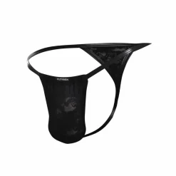 CUT4MEN Strings-String Ficelle L4CE Noir