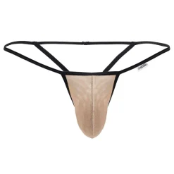 CandyMan Strings-String Ficelle Résille Beige