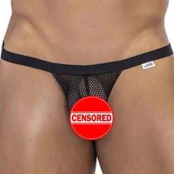 CandyMan Strings-String Fishnet Noir