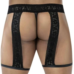CUT4MEN Strings-String Jarretière Lacey R4VAGE Noir