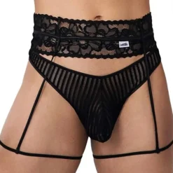CandyMan Strings-String Jarretière Noir