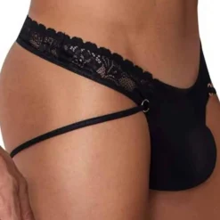 CandyMan Strings-String Jock Dentelle Noir