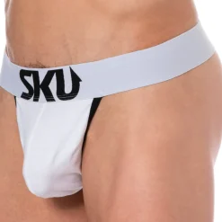SKU Strings-String Logo Coton Blanc