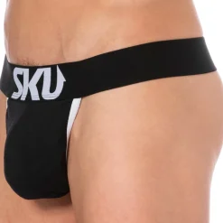 SKU Strings-String Logo Coton Noir