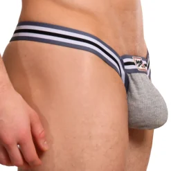 Marcuse Strings|Sous-Vêtements Push Up-String Marche Gris Chiné