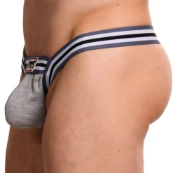 Marcuse Strings|Sous-Vêtements Push Up-String Marche Gris Chiné