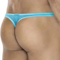 CUT4MEN Strings|Poche Ergonomique-String Micro SP4NDEX GLOW Mesh Turquoise