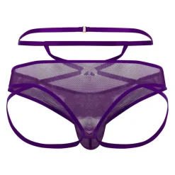 CandyMan Strings-String Résille Violet