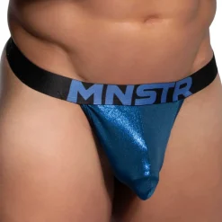 Manstore Strings-String Sans Ficelle Bungee Pouch M2485 Bleu Nuit