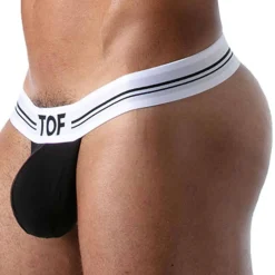 TOF Paris Strings-String Sans Ficelle French Coton Noir