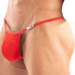 TOF Paris Strings|Push Up-String Tentation Microfibre Rouge