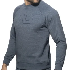Addicted Hauts|Sweatshirts / Vestes-Sweat-Shirt Coton Recyclé Bleu