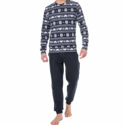 Emporio Armani Tenues D'Intérieur-Tenue d'Intérieur Holidays Jacquard Bleu