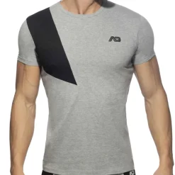Addicted T-Shirts-T-Shirt AD Coton Gris Chiné