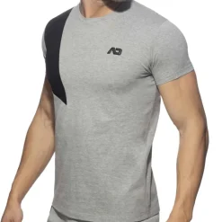 Addicted T-Shirts-T-Shirt AD Coton Gris Chiné