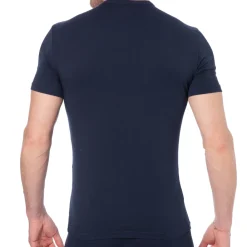 Emporio Armani T-Shirts-T-Shirt Bold Monogram Coton Marine