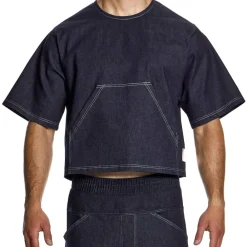 Modus Vivendi T-Shirts-T-Shirt Boxy Denim Bleu