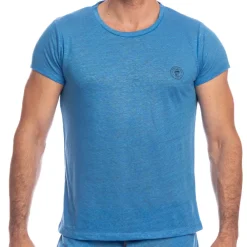 L'Homme invisible Hauts|T-Shirts-T-Shirt Col Rond Nieuport Bleu