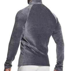 Modus Vivendi T-Shirts-T-Shirt Col Roulé Corduroy Gris