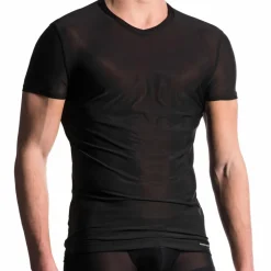 Manstore Tenues Sexy|T-Shirts-T-Shirt Col V M101 Noir