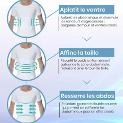 SKU Ventre Plat|T-Shirts-T-Shirt Compression Ferme Blanc