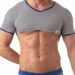 TOF Paris T-Shirts-T-Shirt Crop Sailor Bleu