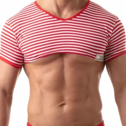 TOF Paris T-Shirts-T-Shirt Crop Sailor Rouge