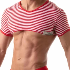 TOF Paris T-Shirts-T-Shirt Crop Sailor Rouge