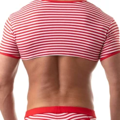 TOF Paris T-Shirts-T-Shirt Crop Sailor Rouge