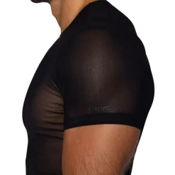 Bike Tenues Sexy|T-Shirts-T-Shirt en Mesh Noir