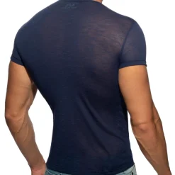 Addicted T-Shirts-T-Shirt Flame Bleu Marine