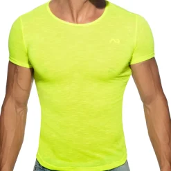 Addicted T-Shirts-T-Shirt Flame Jaune Fluo
