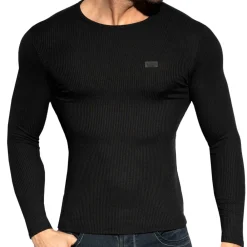 ES Collection T-Shirts-T-Shirt Manches Longues Recycled Rib Noir
