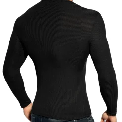 ES Collection T-Shirts-T-Shirt Manches Longues Recycled Rib Noir