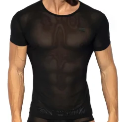 ES Collection Tenues Sexy|T-Shirts-T-Shirt Net Noir