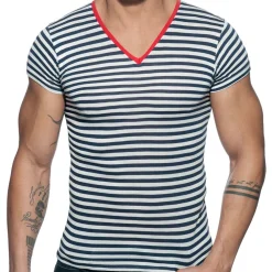 Addicted T-Shirts-T-Shirt Sailor Marinière - Rouge