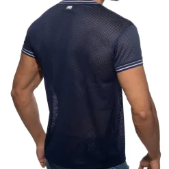 Addicted T-Shirts-T-Shirt Slam Mesh Bleu Marine