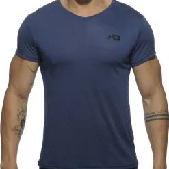 Addicted T-Shirts-T-Shirt V-Neck Basic Marine