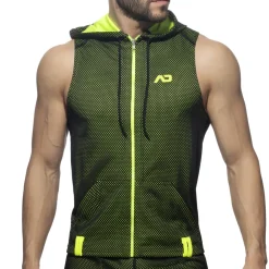 Addicted Sweatshirts / Vestes-Veste à Capuche Sans Manche Loop Mesh Noire